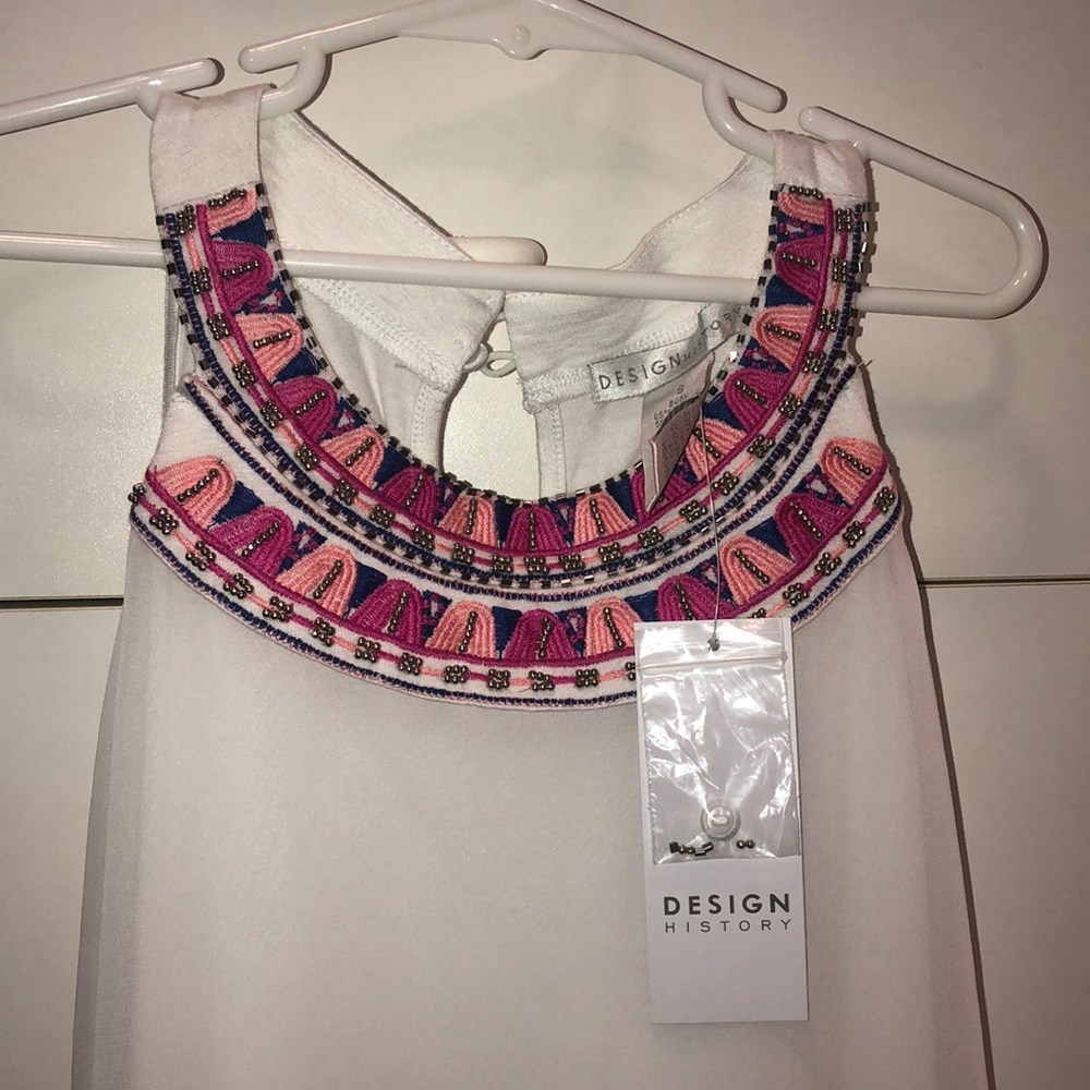 Tank top with beaded detailing